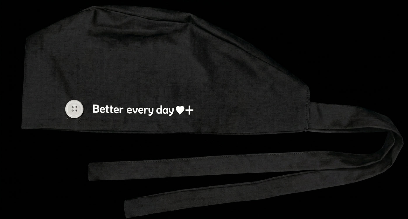 Better Every Day scrub cap – Black (small)