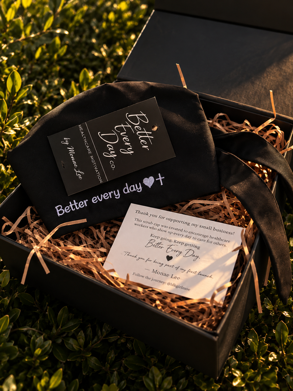 Better Every Day Scrub Cap – Midnight Black.