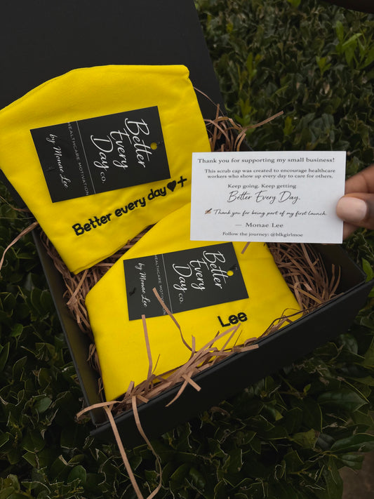 Better Every Day Scrub Cap-Better Days Yellow
