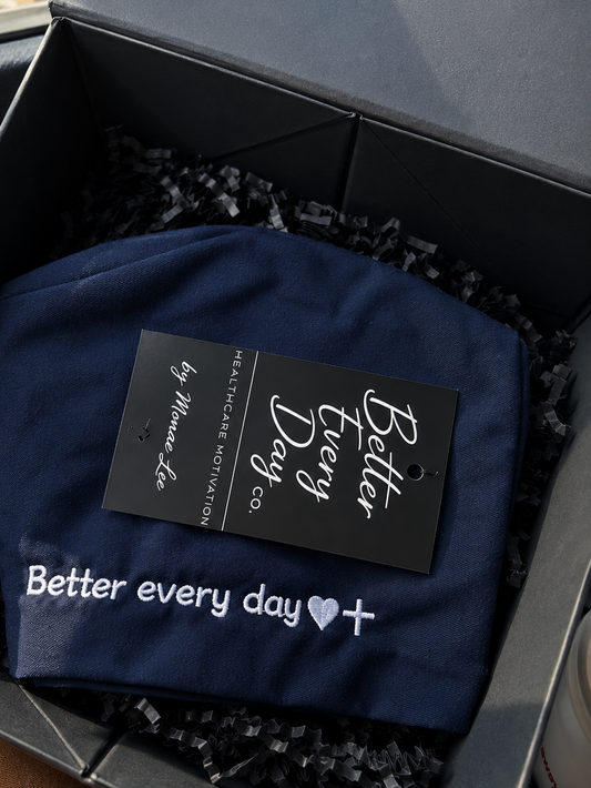 Better Every Day Scrub Cap – Navy Blue