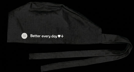 Better Every Day scrub cap – Black (small)