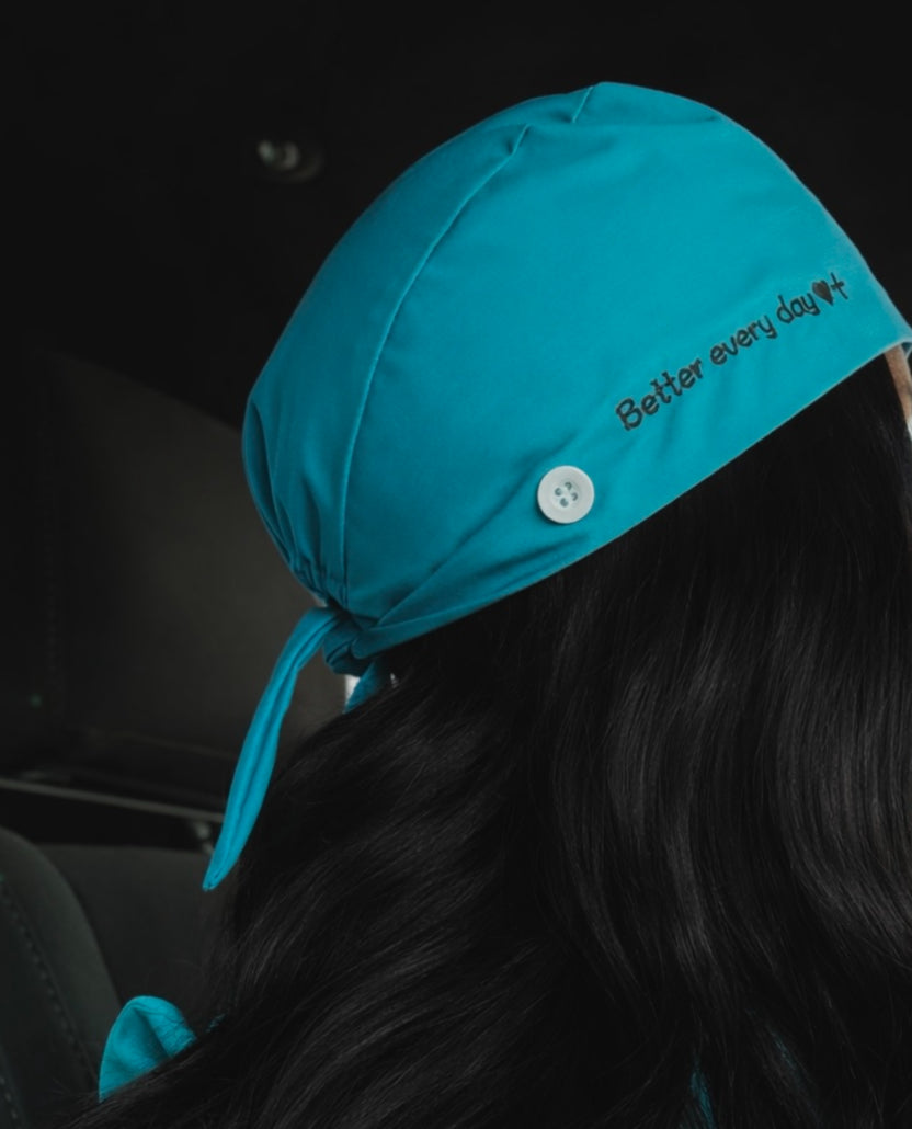 Better Every Day scrub cap – Teal (main)